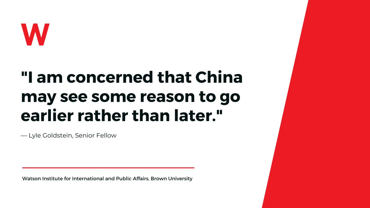 The Red Flags That Will Tell Us When China's Ready to Invade Taiwan — In a @BusinessInsider article, @lylegoldstein highlights an increased frequency and intensity of calls for reunification in Chinese media. ow.ly/BycB50Rr7tU