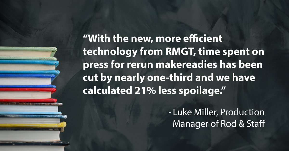 A beneficiary of the home-schooling trend, this religious-educational publisher plows through a tractor-trailer load of paper (monthly) on new printing press. Read more about how the RMGT 970PF has benefited their production: rmgt-usa.com/news/rod-staff…