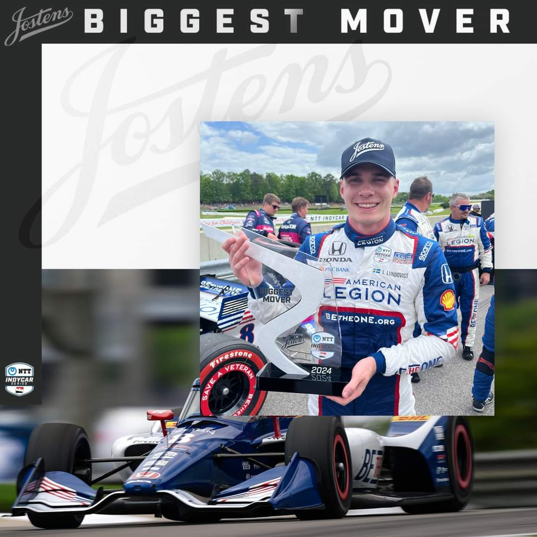 A podium finish ✔️ Highest rookie in the standings ✔️ Jostens' Biggest Mover ✔️ Have yourself a day, @L_Lundqvist76 ! #INDYCAR // #пdуBHM // #BeTheOne