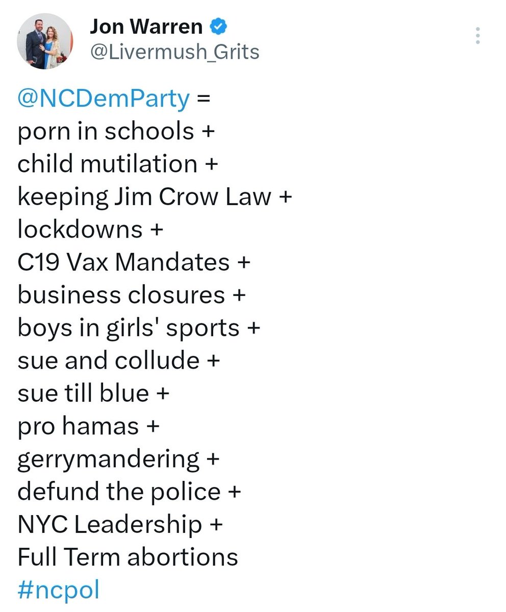 NC voters should know what the platform and policies the @NCDemParty advocate for.  

Independent and Unaffiliated voters of North Carolina should know the truth about the extinction of Blue Dog Democrats of the South by choice or corruption.

#ncpol