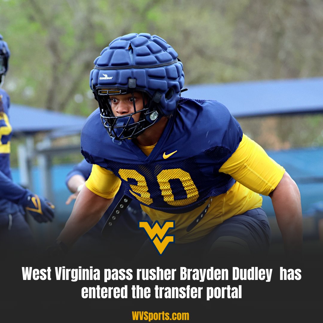 Link: gowvu.us/auw #WVU pass rusher Brayden Dudley has entered the portal. #HailWV