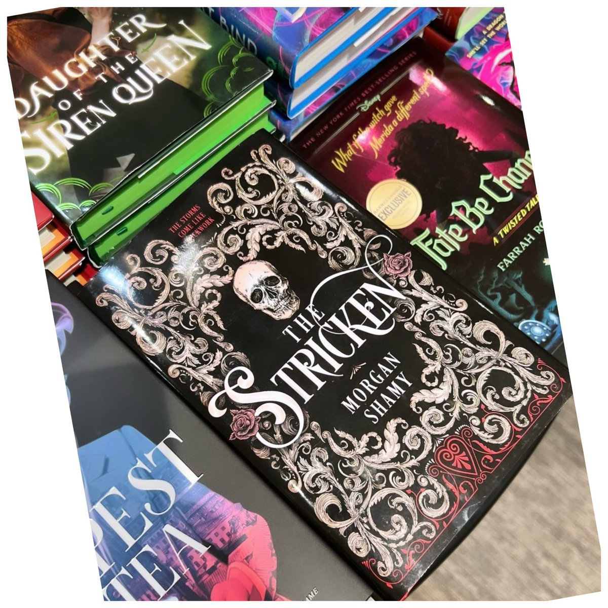 The Stricken spotted in the Algonquin, Illinois Barnes & Noble! A reader tagged me & said it was on the display table right as she walked in! It still blows my mind that this book is out there in the wild!! 🥹🙌💀🔥🎉🖤