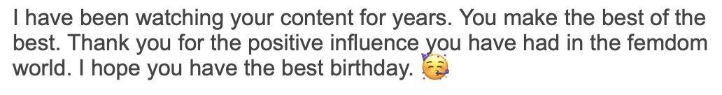 Thank you AT for the bday gift card ans sweet message. x