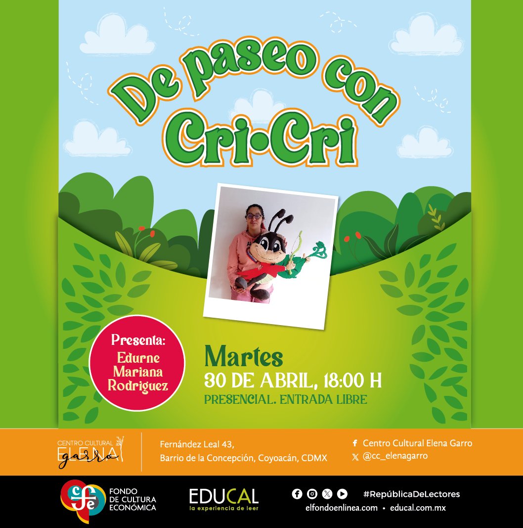 #ActividadesCCEG Día del #Niño y de la #Niña Los esperamos hoy a las 18 horas en el #CCEG #EntradaLibre #RepúblicaDeLectores @LibreriasEducal