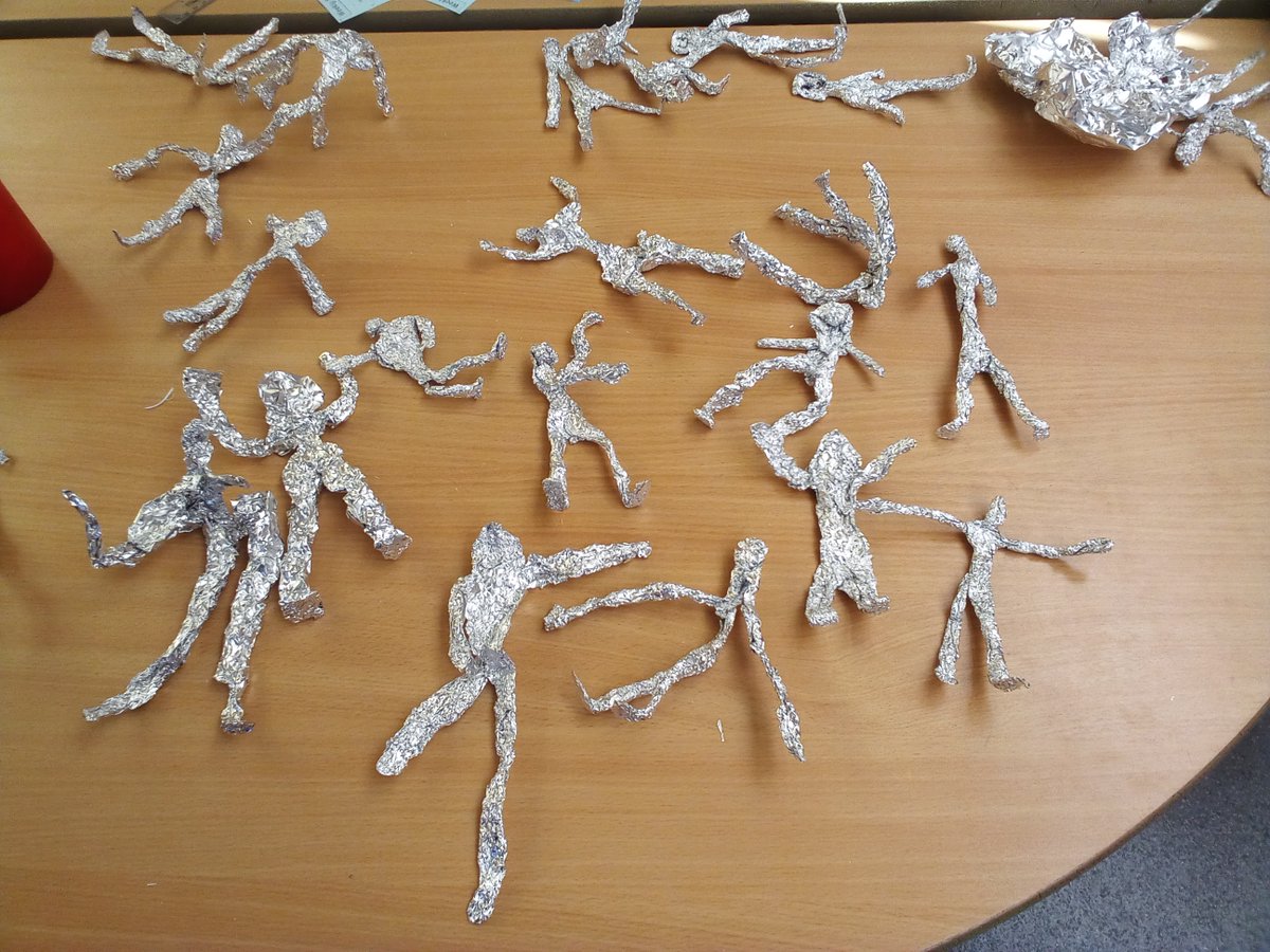 Today we made tin foil sculptures as a part of our sculpture topic in art! #wbjsart @HarbourLearning @WBJJuniorSchool