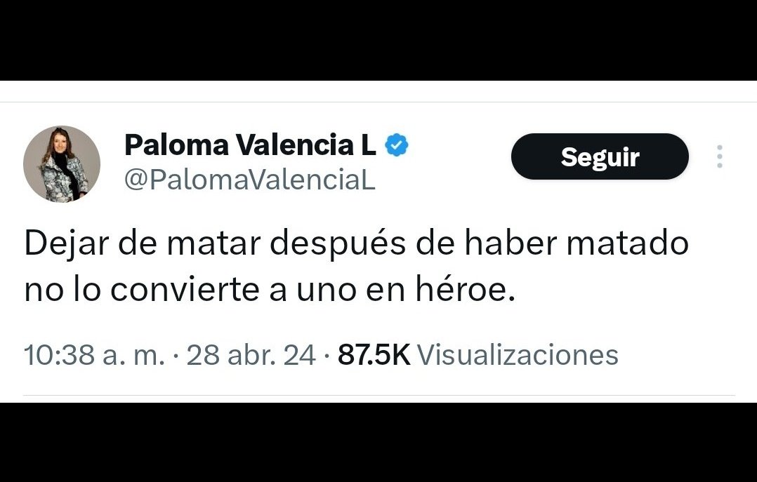 Primera vez que estoy de acuerdo con Paloma Violencia. Y quienes delinquieron y fueron cómplices del #Matarife Álvaro Uribe Vélez qué?, tampoco son héroes?