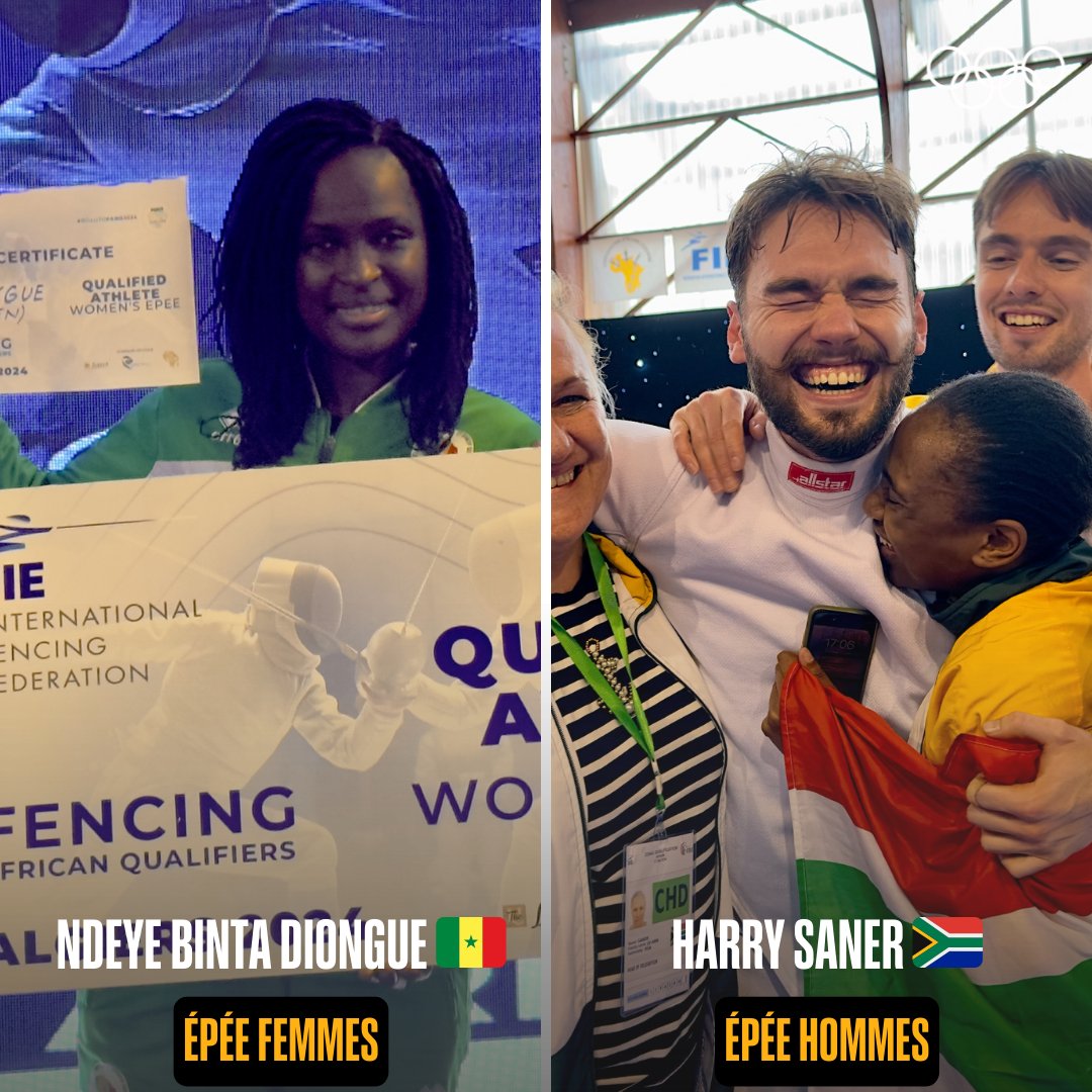 @FIE_fencing 🧵 (2/3)

Ndeye Binta Diongue 🇸🇳
Harry Saner 🇿🇦

📸 @FIE_fencing