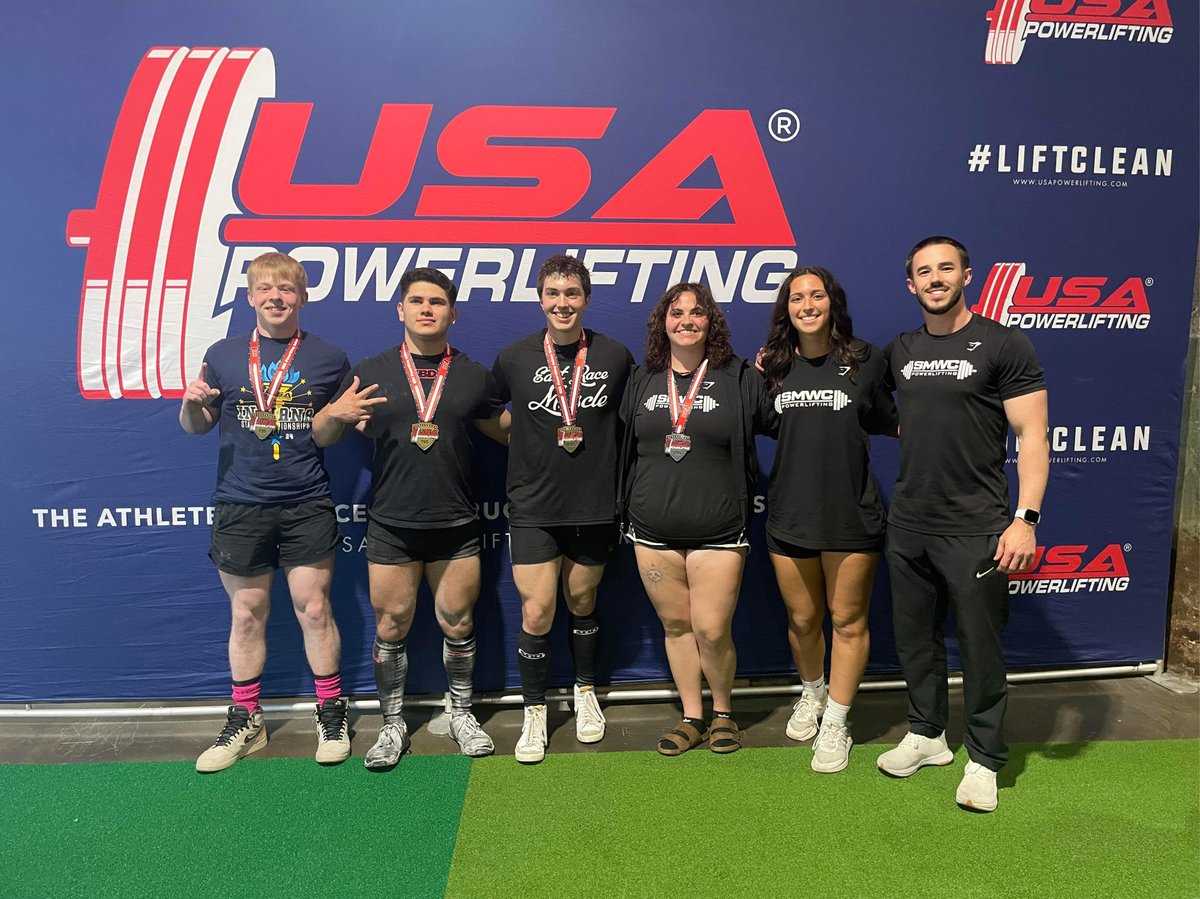 The SMWC Powerlifting Club headed to South Bend last weekend for the USAPL Indiana State Championships. Lucia Fruchtenich took home second place in overall DOTS score competing as a guest and Gael Bravo, Dylan Mcgrath, and Andrew Trotzke all took home first place honors.