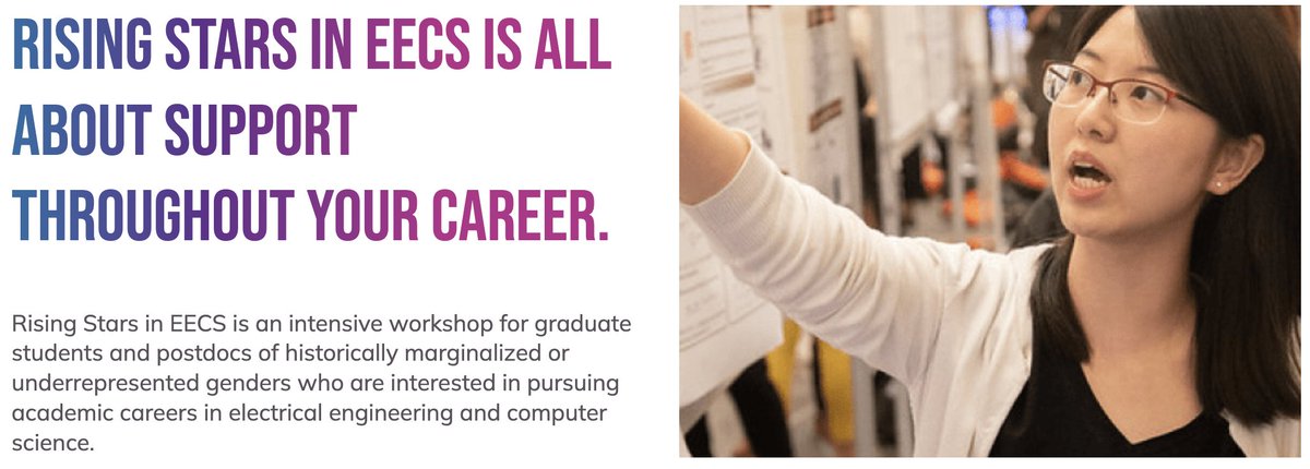Interested in academic jobs in EE/CS? Apply for the Rising Stars workshop at @MIT! (deadline June 14) risingstars-eecs.mit.edu
