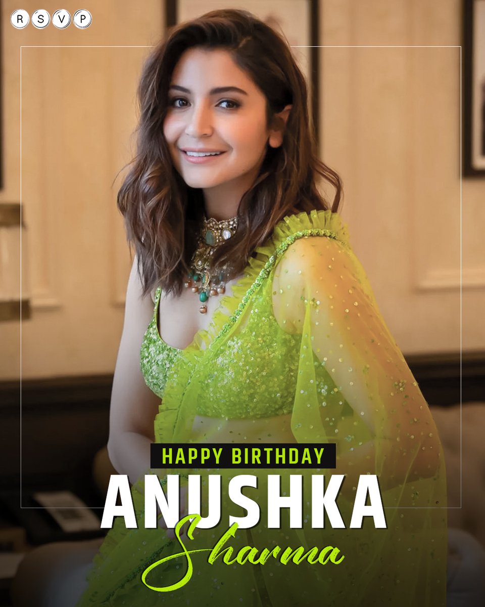 Happy Birthday to the beautiful & charming @AnushkaSharma 🎉🎈🎁 #RSVP #AnushkaSharma #HappyBirthdayAnushkaSharma