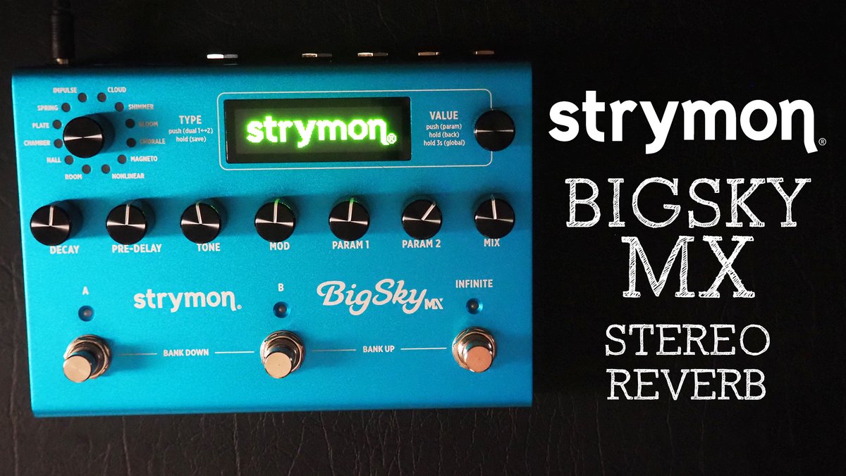 I'm honored to be among the demoers who are helping to welcome the amazing, long-awaited @strymon BigSky MX Stereo Reverb into the world!! Cheers!!

youtu.be/mLLYbiGMSF0

#pedaloftheday #strymon #bigsky #bigskymx  #reverb #reverbpedal #reverbpedals #guitarpedals #effectspedals
