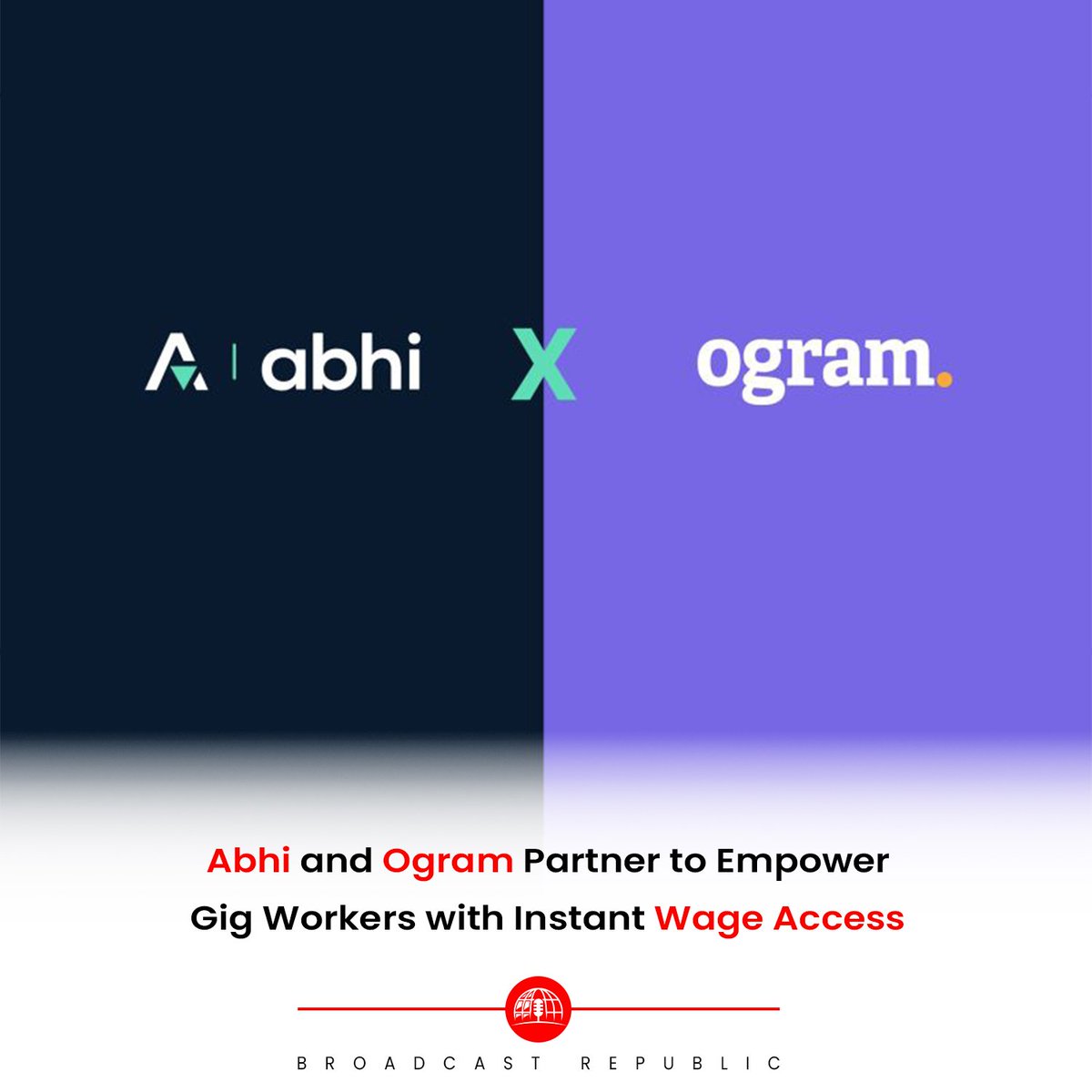 Abhi (YC S21), a fintech company, has joined forces with Ogram, an on-demand staffing platform, to provide Ogram's workforce with immediate access to their earned wages. 

#BroadcastRepublic #Abhi #Ogram #fintech #partnership #gigworkers 
🌐 Read More: Broadcastrepublic.com