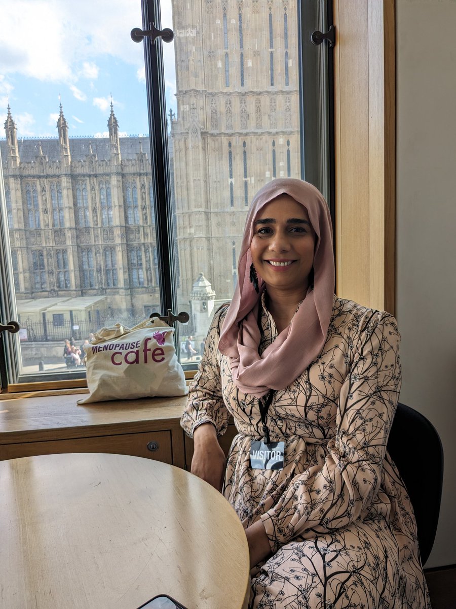 Rachel enjoyed meeting @DrNighatArif and other menopause advocates and activists at the @APPG_WH parliamentary roundtable on menopause today, representing the views of people who attend our Menopause Cafes. #Menopause