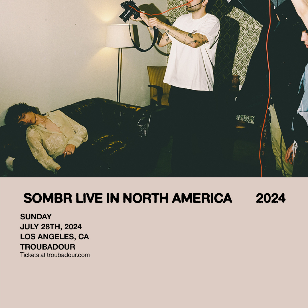 JUST ANNOUNCED: @sombrmusic Sunday, July 28th 🤍 Tickets on sale Friday at 10am pst 🎶