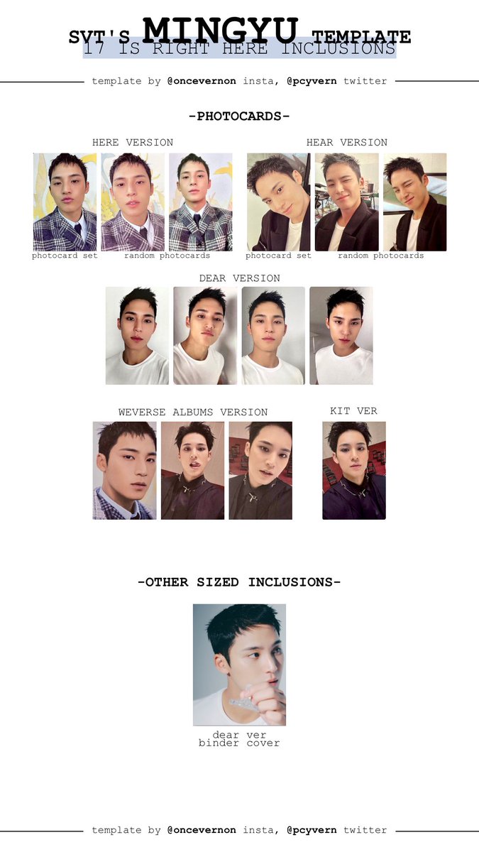 individual member templates for seventeen best album 17 is right