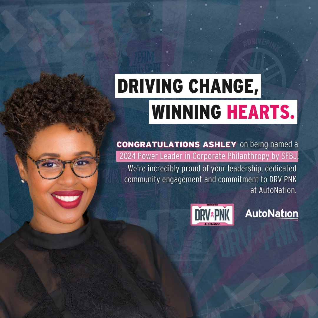 🌟 Congratulations to Ashley Shea on being named a 2024 Power Leader in Corporate Philanthropy by South Florida Business Journal! #SFBJ #GoBeGreat #DRVPNK #AutoNation