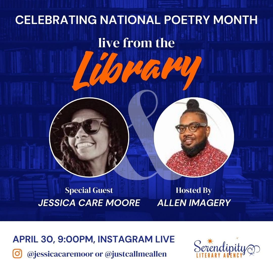 TONIGHT! Allen Imagery (@justcallmeALLEN) is hosting an Instagram Live at 9 PM EST with #serendipitylit author Jessica Care Moore to discuss their journeys as poets, share some of their own written poetry, and read poems that have inspired them. instagram.com/justcallmealle…