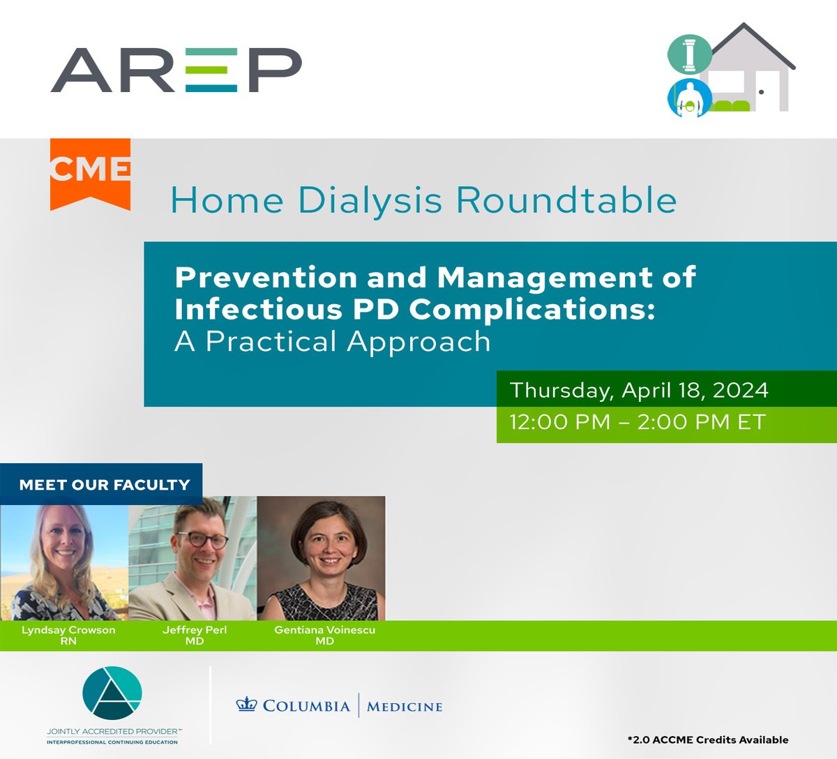 RenalProgram's tweet image. Did you miss our recent Home Dialysis Roundtable webinar? Now you can watch the on-demand replay and hear our expert panel discuss Prevention and Management of Infectious PD Complications: A Practical Approach
Watch the replay here: bit.ly/AREP_Apr18_Rep…
#CKD #Dialysis #Kidney