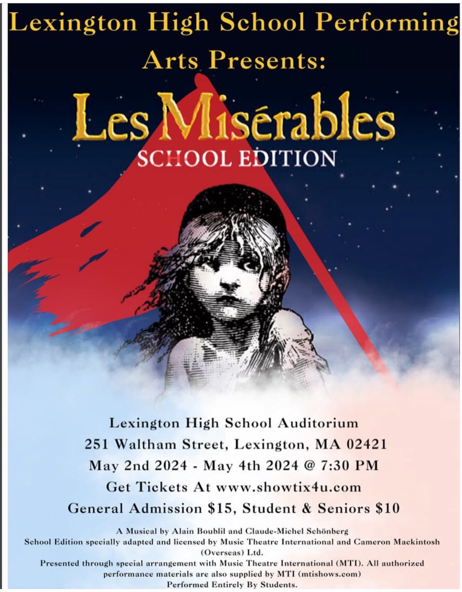 “It’s really a show about people!” Check out this incredible video about LHS’ upcoming production of Les Mis opening Thursday, 7pm! It’s not just a musical but a celebration of the amazing people who bring it to life! drive.google.com/file/d/1QwVElZ… @lexingtonsuper @NotesByMrsC @folmads