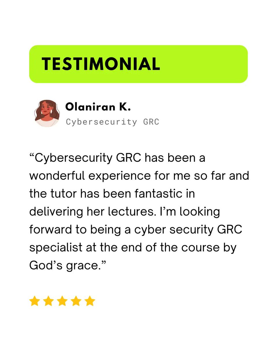 Olaniran has something to share about her experience in our Cybersecurity cohort.🤗

It's been an amazing journey with the students of March Journey.

Cheers to doing more!🥂

#tech #techcareer #testimonial #transitionschool #techtransitioncoach #techtransition #techtraining