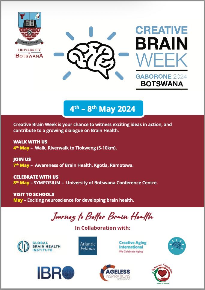 Creative Brain Week in Gabarone about to kick off! For more information, put your email address and the word 'Botswana' in the message box here: creativebrainweek.com/contact/