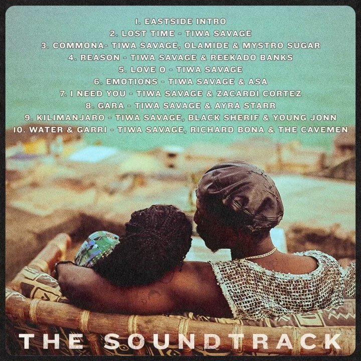 Tiwa Savage Reveals Tracklist for Debut Film ‘Water & Garri’ features Olamide, Asa and many others.