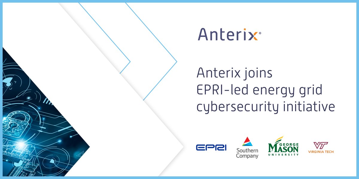 In the news: Anterix is pleased to announce a collaboration exploring grid cybersecurity with leading research organizations @EPRInews, @GeorgeMasonU, @SouthernCompany, and @Virginia_Tech. Read more: bit.ly/3JG5e0g