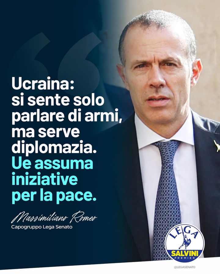 Massimiliano #Romeo: “Ucraina, si sente solo parlare di armi, ma serve diplomazia. Ue assuma iniziative per la pace”.