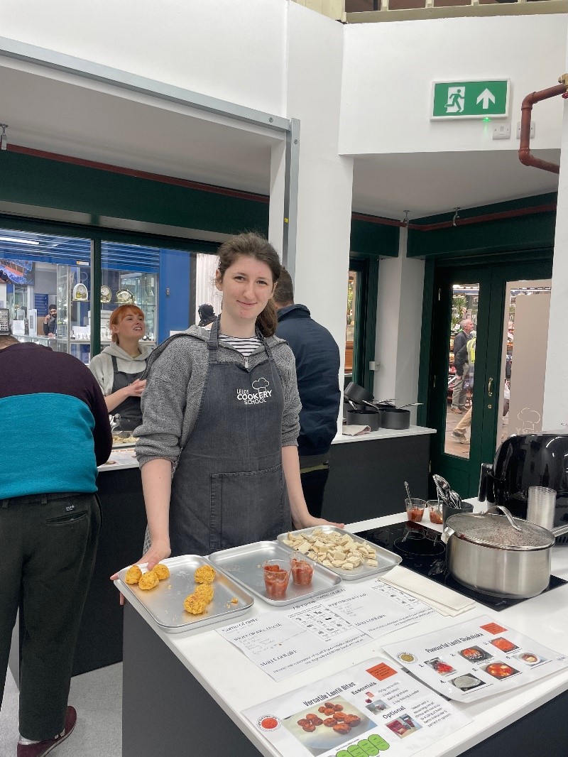 Last week the Cookery School opened its doors and asked market visitors to take part in some research. The researchers and students from Leeds University are working on a project and trying to find ways to increase dietary fibre intake in ways that are acceptable to consumers.