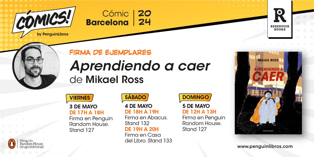 ¡Mikael Ross también estará en @COMIC_bcn! No os imagináis las ganas que tenemos 🧡