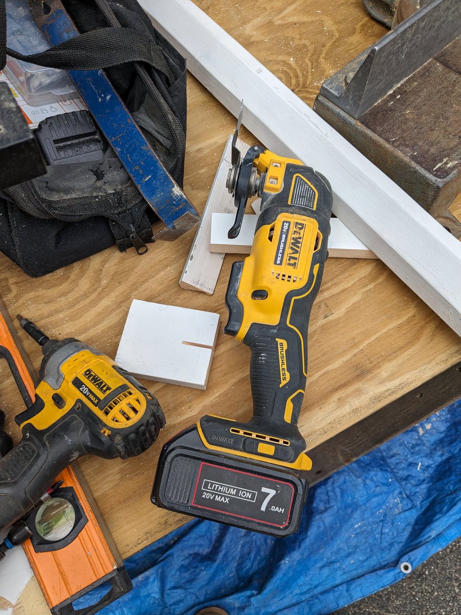 I gotta say, not only are these things very handy for trim carpentry, but this DeWalt is better than my buddy's Milwaukee. I'm glad I finally got over my retro-grouch opposition to multi-tools.