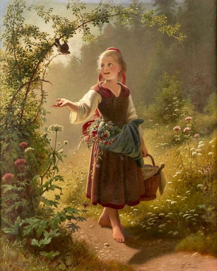 Woodland Dreams
Hans Dahl (Norwegian,1849-1937)
Oil on canvas, 71.2x57 cm.