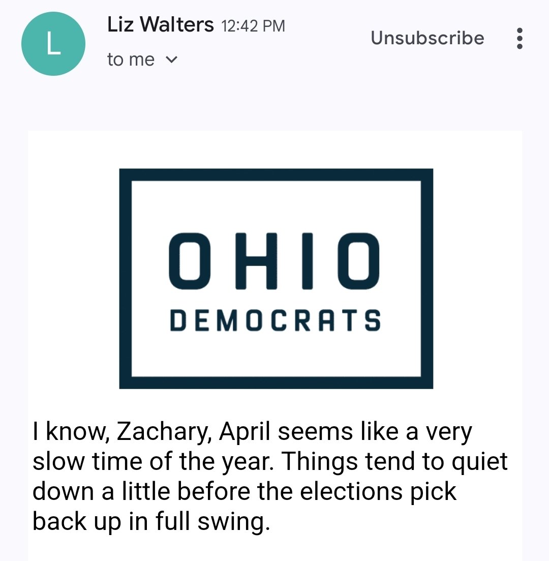 It is absolutely nuts for the state party to be saying 'April is slow and quiet' in the midst of historic student activism and widespread state oppression of peaceful protesters, holy shit