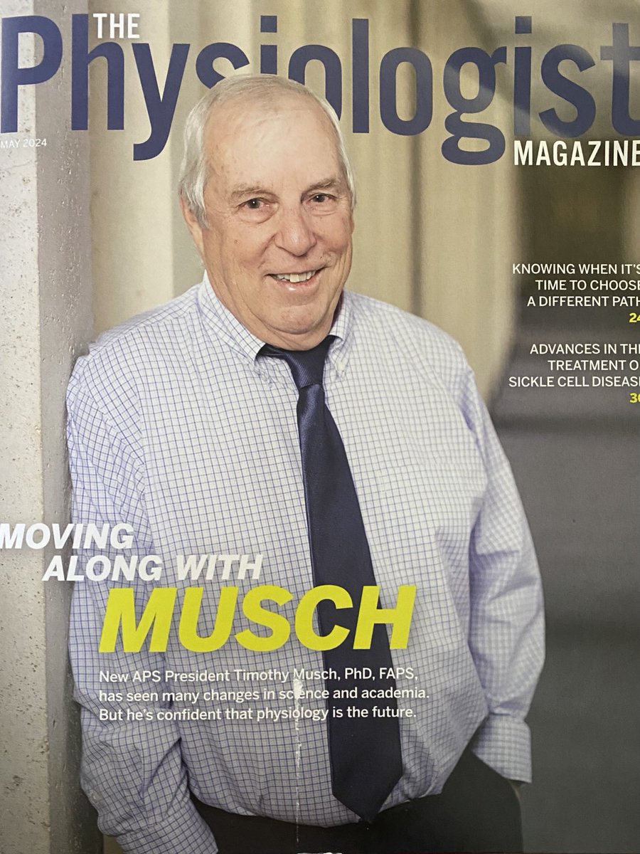 Hey, look who’s in my mailbox! Nice article on Tim Musch, ⁦@APSPhysiology⁩ President and colleague ⁦@KState⁩ ⁦@KStateKines⁩ ⁦@KStateHHS⁩ ⁦@KSUDAP⁩ ⁦@KSUCVM⁩!