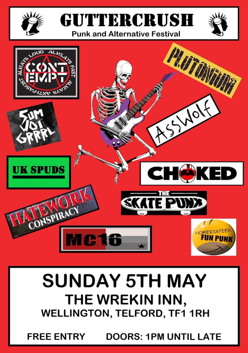 Guttercrush 2024! Wrekin crew are you ready to bish, bosh, bash?