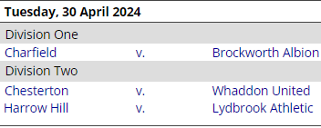 This evening's @GNSLOfficial fixtures