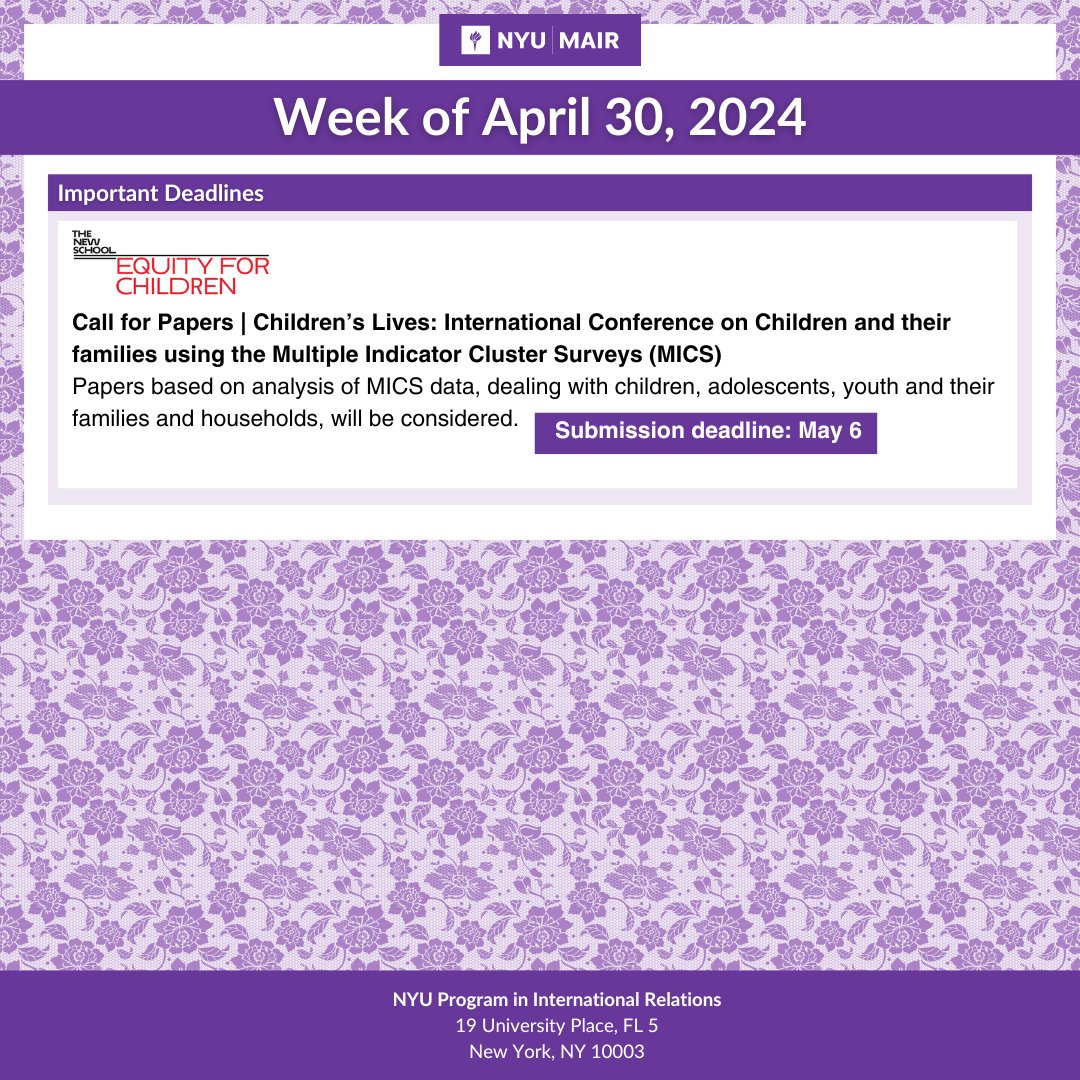 Check out this week’s announcements, news, and upcoming deadlines!!

Click the link in our bio for more information.