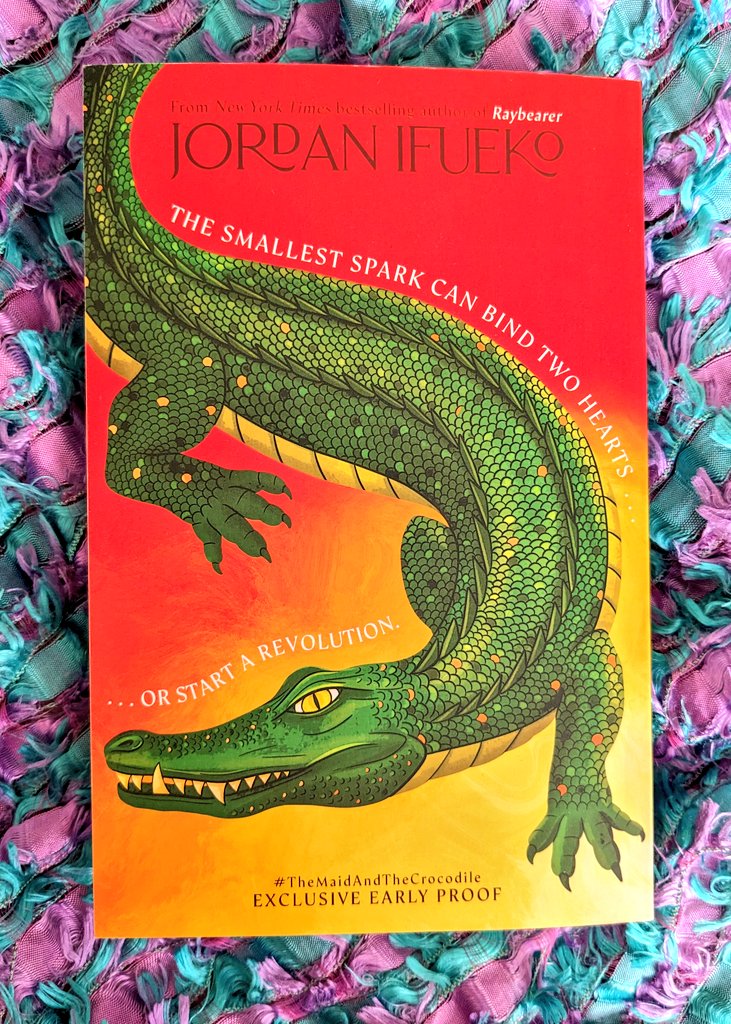 Thank you to @HotKeyBooks for this gorgeous advance copy of #TheMaidandtheCrocodile by #JordanIfueko 📚🐊 #ukteenchat #YA #reading #fantasy #raybearer
