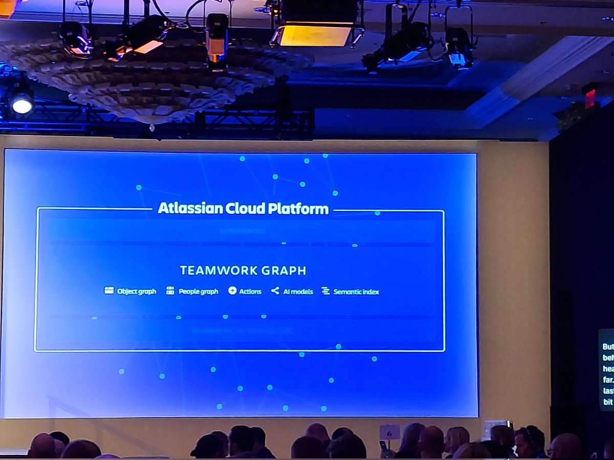 Tiffany To on stage talking about #Atlassian Cloud platform. #AtlassianTeam24 #Team24 #Jira @Atlassian