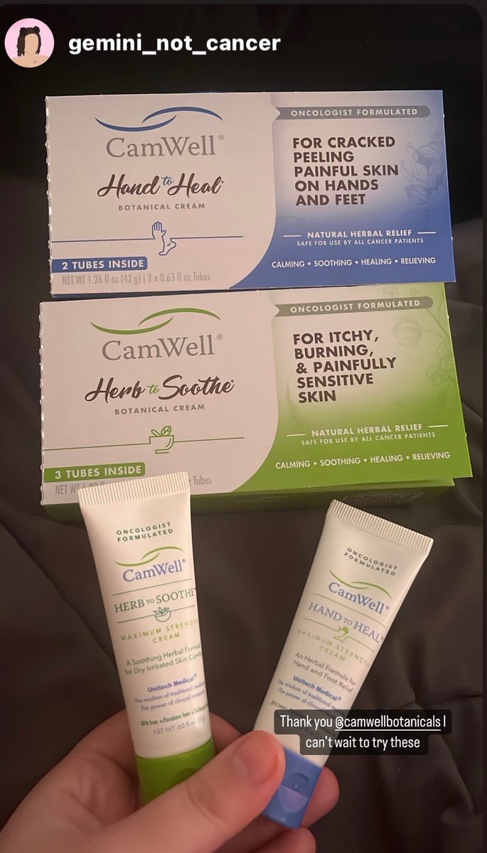 Cancer treatments can hurt your skin. CamWell® creams help you heal. Our creams are oncologist-formulated, vegan, and cruelty-free.

Buy now: ourcamwell.com/shop-our-produ….

#OurCamWell #HealNaturally #CancerSupport