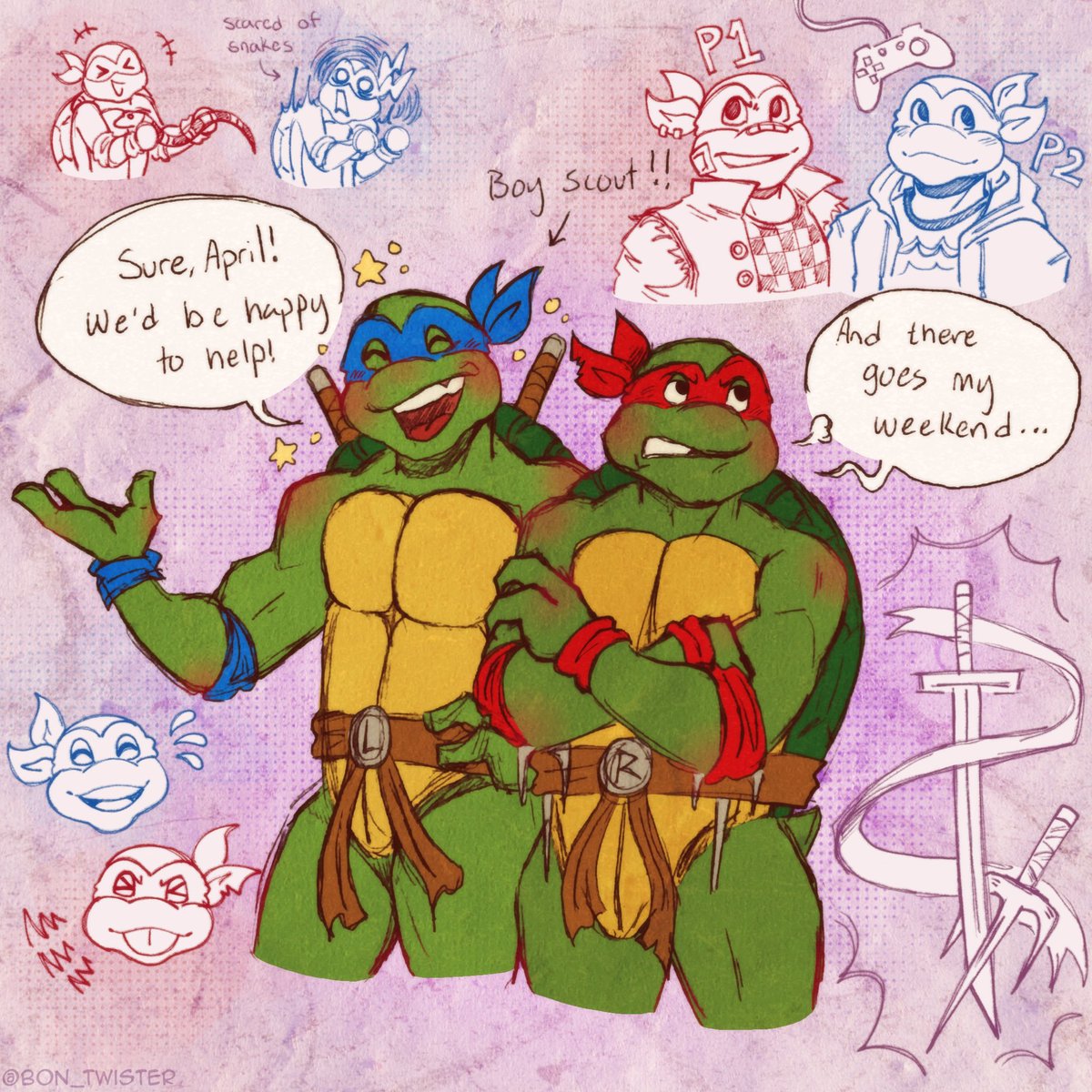 3D Glasses Duo ❤️💙 #tmnt