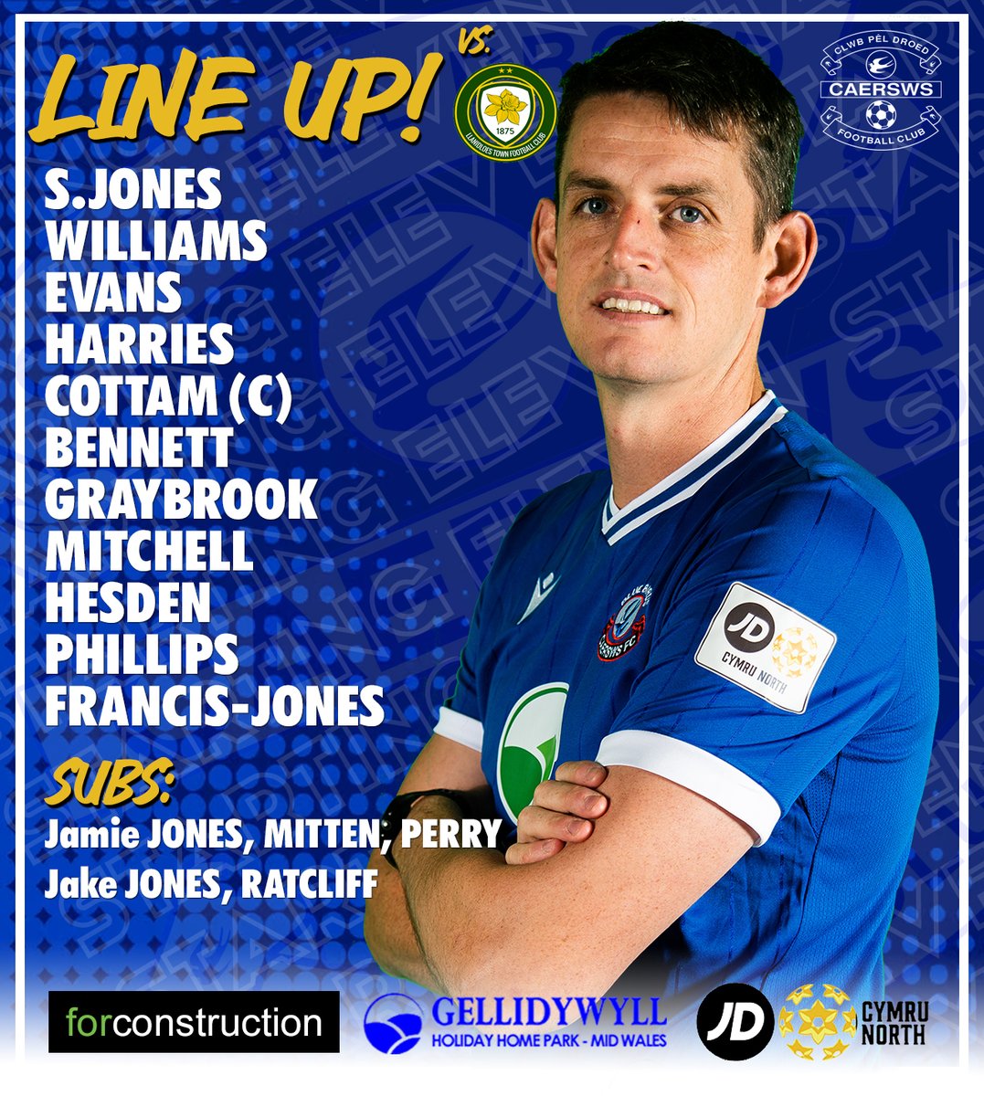 Here's how the Bluebirds line up for the final game of the season #Sws #bluebirds #JDCymruNorth