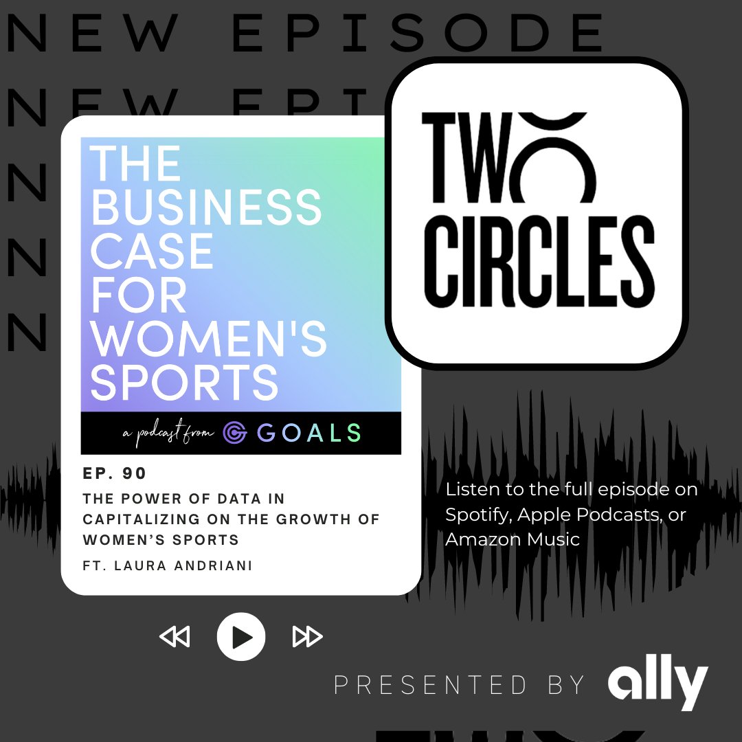 Let the data do the talking🗣️👏 In episode 90 of🎙️The Business Case For Women’s Sports, presented by @Ally, meet @NY_Andriani, the SVP of Consulting at @TwoCircles – which is a data-driven sports agency that helps sports orgs build direct relationships between sports & fans.
