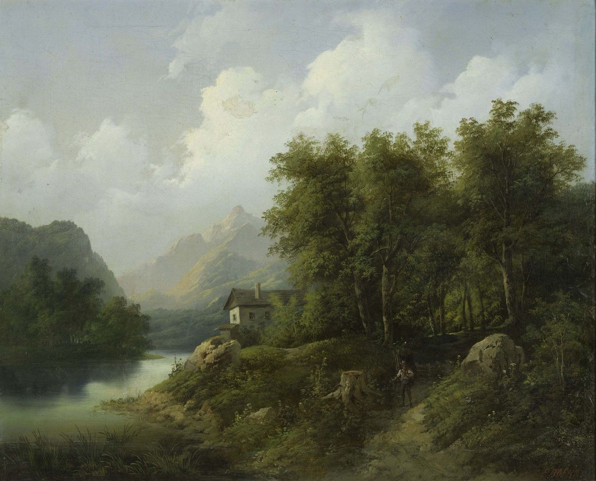 Wanderer vor Einer Weiten Landschaft, by Eduard Boehm (1830-1890)