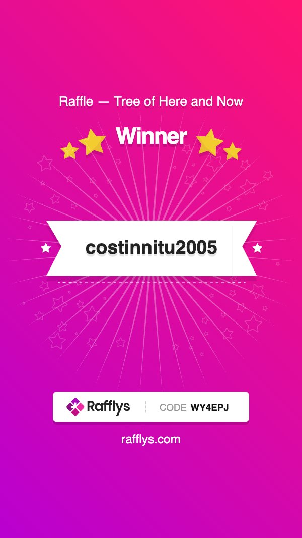 Raffle Winner! 🏅📢 Congratulations to costinnitu2005 on winning one edition of Tree of here and now by @eduardopolitzer More raffles to come! 🤟💯💕🦔