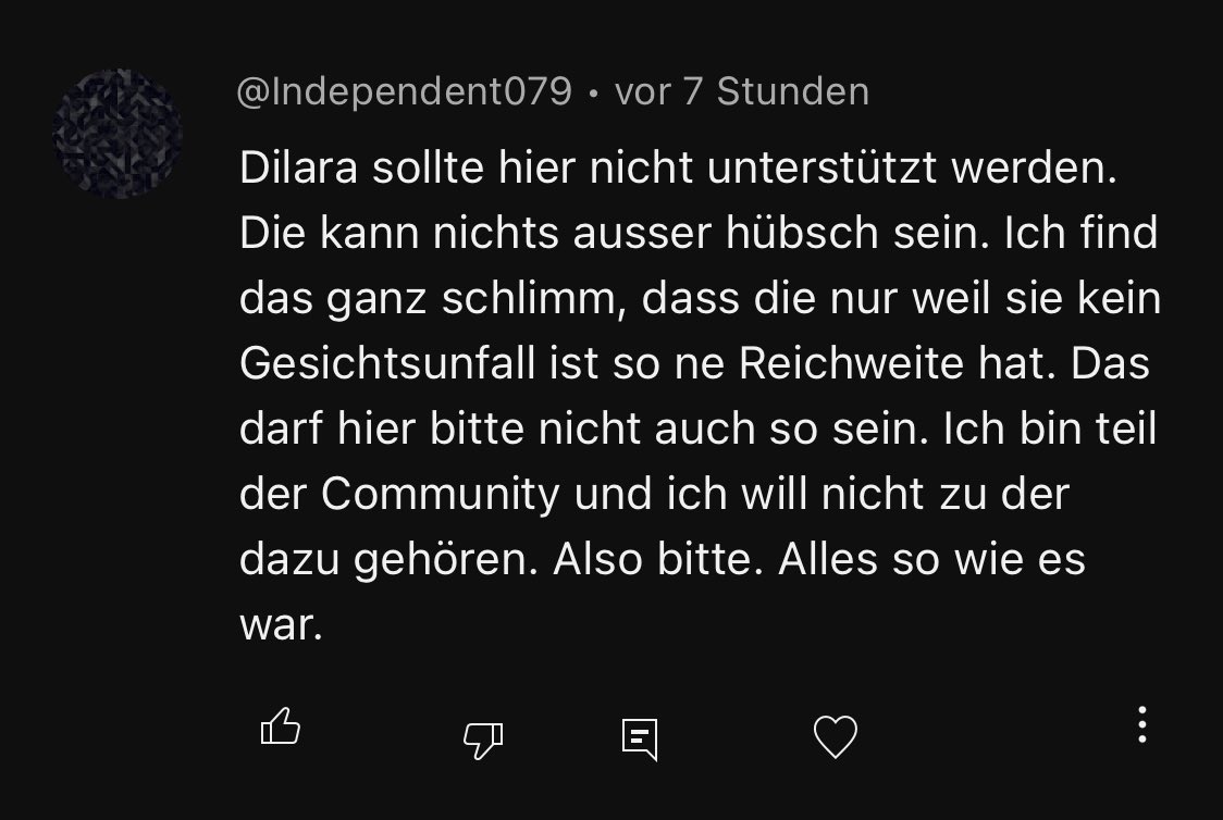 Auf YouTube häufen sich Kommentare dieser Art.

Eine Community lebt aus meiner Sicht von Inklusion und Diversität. Ich finde derartige (in dem Fall auch noch sehr oberflächliche) Kommentare extrem kritisch. Woher kommt diese stumpfe Ablehnung?