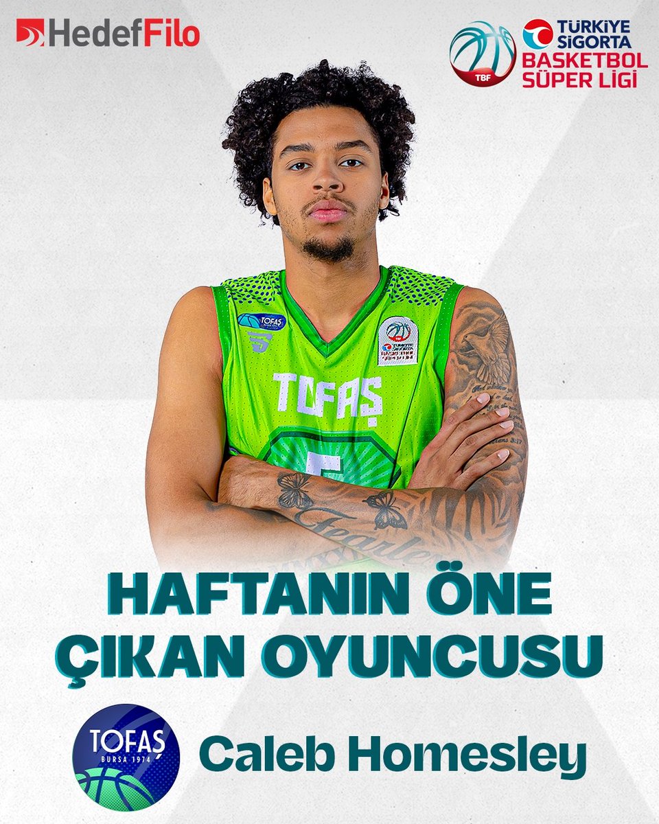 🔥 TOFAŞ'ın Amerikalı oyuncusu Caleb Homesley, Bahçeşehir Koleji karşısındaki 29 sayı, 8 ribaund, 2 asist, 2 top çalmalık muazzam performansıyla takımının galibiyetinde büyük rol oynayıp, haftanın öne çıkan oyuncularından oldu.

#AvrupanınEnSüperi