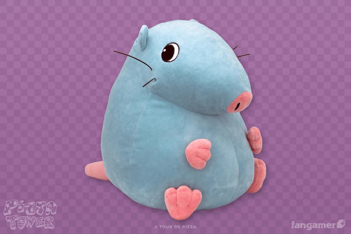 Pizza Tower - Stupid Rat Plush available at Fangamer ($32) bit.ly/3JGErRu