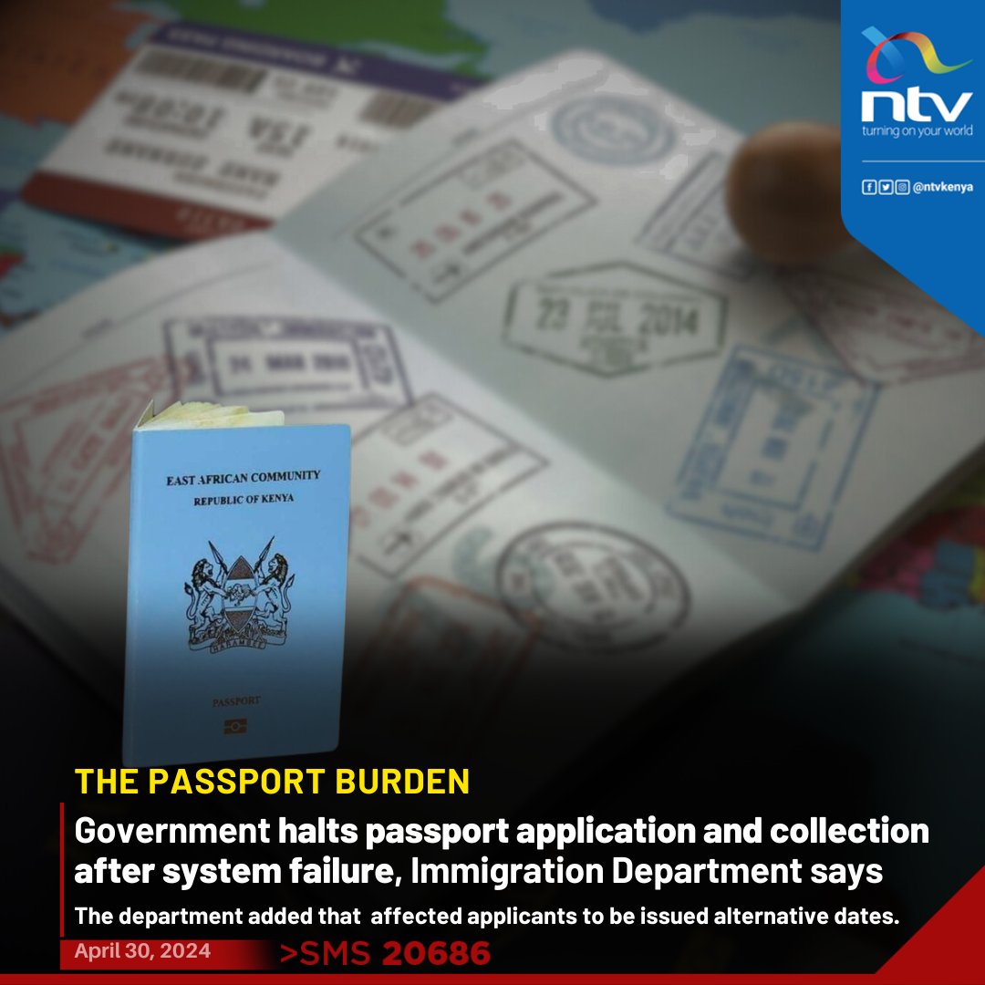 Government suspends passport application, collection after system failure ow.ly/2g5j50RsAwJ