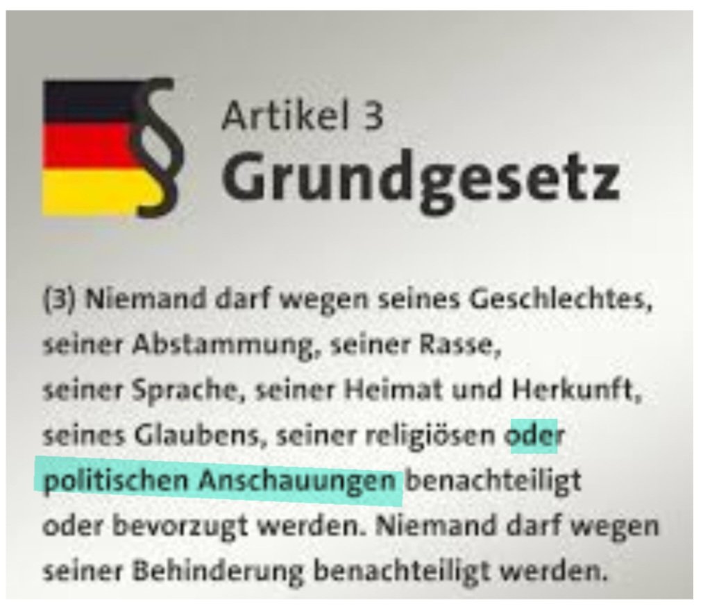 @diakonie Wen darf ich denn nach Ihrer grundgesetzwidrigen Meinung wählen?
Die #Diakonie steht ja nicht so auf dem Boden des Grundgesetzes, wie ihr #Schuch bewiesen hat! 🤬
Kleine Hilfe: ⬇️